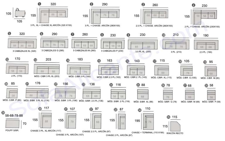Sofa Modelo Zaragoza Sofas Alicante