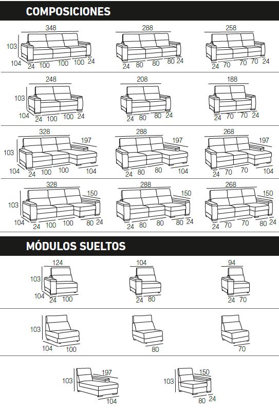 Excelente modelo disponible en Sofas Alicante