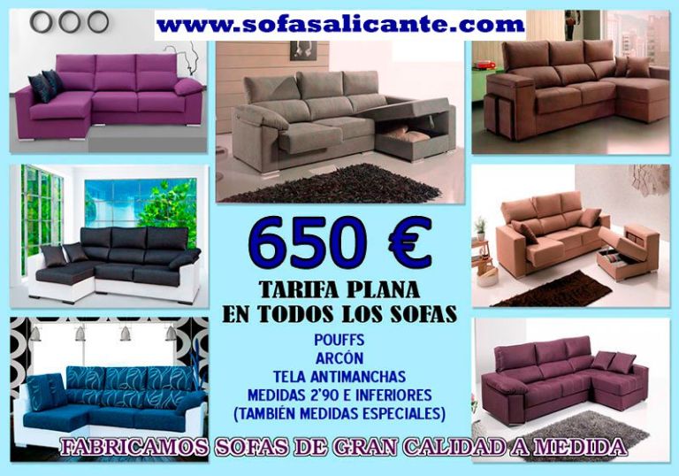 Promociones Sofas Alicante, fabricación de sofás de calidad a medida.