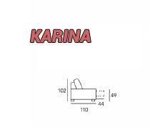Medidas Sofá Modelo Karina en Sofás Alicante