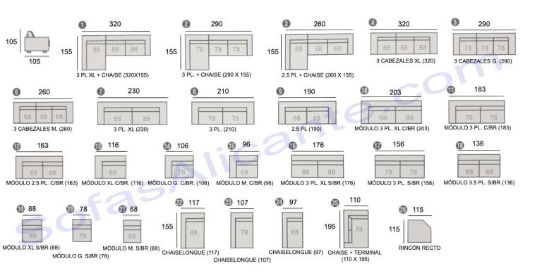 Sofá Modelo Laia Sofás Alicante