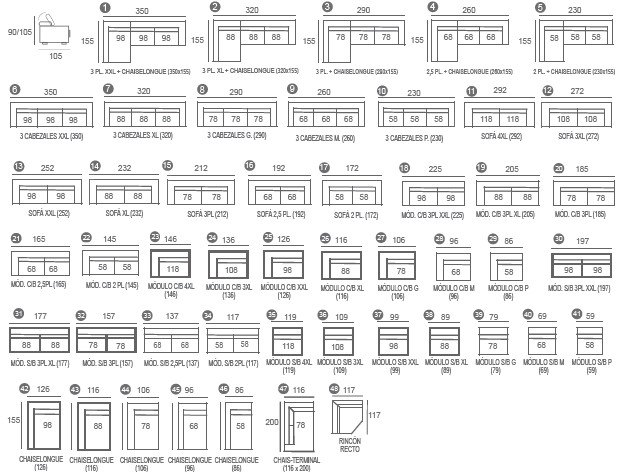 Sofá Modelo Olimpo en Sofás Alicante